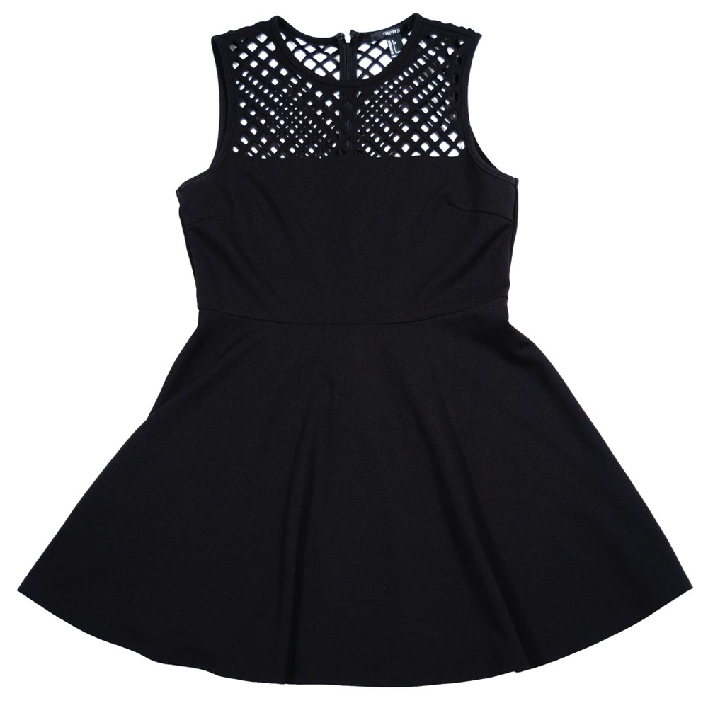Women’s Little Black Dress with fishnet top